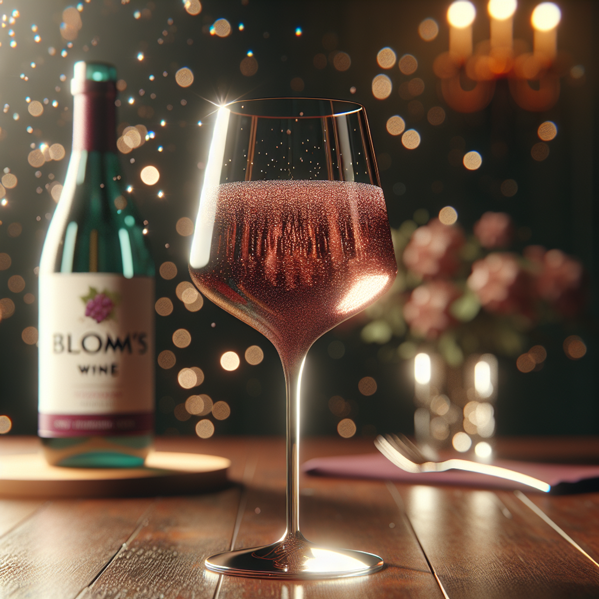 A glass of wine sitting on top of a table.
